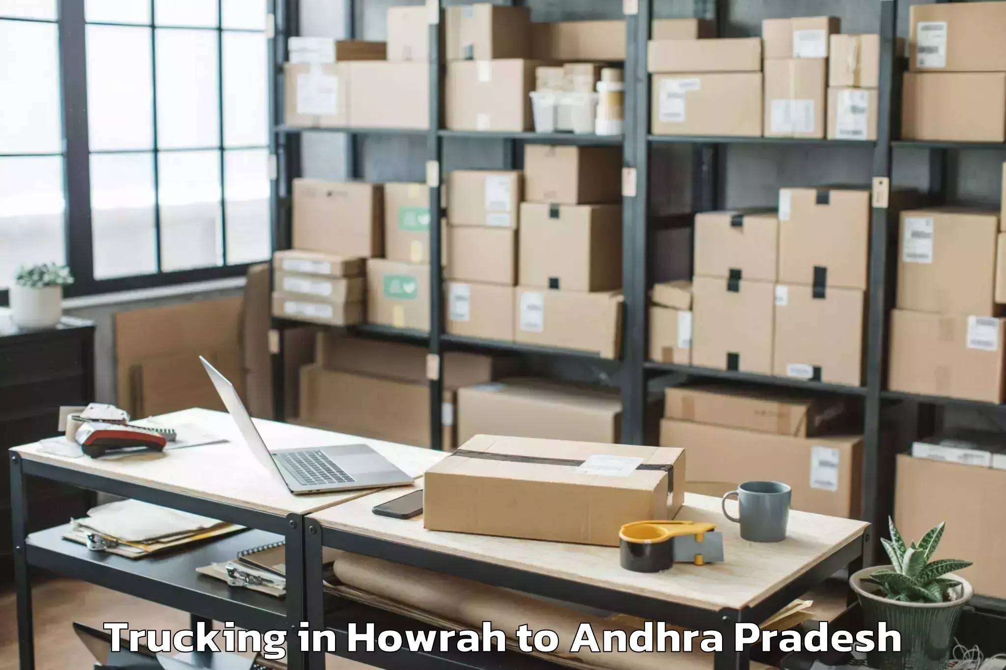 Leading Howrah to Akkarampalle Trucking Provider